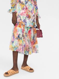 ZIMMERMANN floral-print Silk Maxi Dress - Farfetch Multicolor Ruffle Hem Maxi Dress For Spring, Spring Multicolor Maxi Dress With Ruffle Hem, Multicolor Tiered Midi Dress For Spring, Multicolor Tiered Skirt Dress With Ruffle Hem, Multicolor Flowy Tiered Dress, Multicolor Tiered Skirt Dress, Multicolor Flowy Tiered Skirt Dress, Multicolor Tiered Midi Dress With Ruffle Hem, Multicolor Floral Print Flowy Maxi Dress