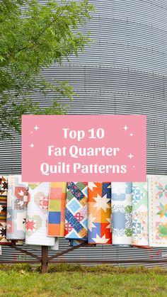 I am sharing my top 10 favorite fat quarter quilts to make on my YouTube channel! 😍

Did your favorites make this list? If not, let me know your favorite FQ quilt in the comments! 

All these patterns are available in paper and PDF versions, so you can get sewing on any of them as soon as you like! Head over to my video to see each of them in detail. I'll show you why I love them and provide links to each one.

https://youtu.be/Dp_k1OL9x9E Fat Quarter Quilts, Fat Quarter Quilt Patterns, Quilts To Make, Fat Quarter Quilt Pattern, Fat Quarter Quilt, Precut Quilts, Fat Quarter Shop, Youtube Tutorials, Quilt Making