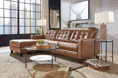 Baskove Auburn Leather Match 2pc Sectional w/ Chaise - Ornate Home Leather Sectional Living Room, Corner Chaise, Auburn Brown, Dressed To Impress, Ornate Furniture, Box Cushion, Leather Sectional, Living Room Sectional, Wood Dust