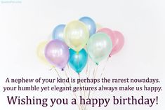 a bunch of balloons with the words wishing you a happy birthday