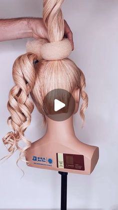 Mark Nelson-Wolter on Instagram: "💕✨ EASY HAIR UP HACK @markjohnhair - MESSY BUN! Create volume and texture for this on trend hairstyle! ✨💕  . . #hairideas #easyhairstyles #hairtutorial #hairtutorials #updo #updos #hairuo #hairgoals #hairfashion #hairtrends #weddinginspiration #weddinghair #bridalhair #bridehair #bridehairstyle #hairstyling #hairstyle #bohohair #messybun #hairlove #hairart #hairartist #igreels #réel #hairreels #pinkhair #art #curlyhair #curlyhairstyles" Updos With Wigs, Cake Hairstyle, High Wedding Updo, Up Do For Long Hair, Classy Bun Hairstyles, High Bun Wedding Hair, Elegant High Bun, High Bun Updo, High Updo Wedding