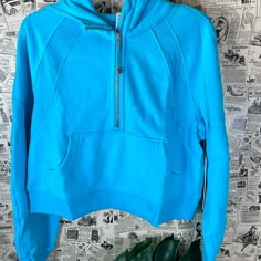 [ Nwt ] Size Xs|S Small Jacket Scuba Oversized Half-Zip Hoodie Electric Blue [ Price Is Firm ] [ More Details ] [ New With Tag ] [ Bundle To Save ] [ No Low Offers ] [ I Don't Trade ] Blue Half-zip Hoodie For Fall, Blue Zipper Hoodie Outerwear, Blue Half-zip Athleisure Sweatshirt, Lulu Scuba, Lululemon Fits, Preppy Phone, Electric Blue Color, Anna Claire, Lululemon Collection