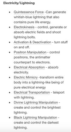 an electronic device with the words electricity / lighting on it's side and two different types