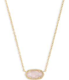 From Kendra Scott, this necklace features:A dainty stone and delicate metallic chain combine to create the Elisa Pendant Necklace, your new favorite wear-anywhere accessory. This pendant necklace can be paired with any look, providing that extra touch of timeless style. Make the Elisa Gold Necklace a staple in your wardrobe and you will not be disappointed.14K gold plated over brassLobster claw closureApprox. 0.63"L x 0.3 Kendra Scott Necklace Rose Gold, Rose Gold Kendra Scott Necklace, Pink And Gold Kendra Scott Necklace, Kendall Scott Necklace, Gold Necklace Kendra Scott, Kendra Scott Necklace Rose Quartz, Kendra Scott Pink Necklace, Kendrick Scott Necklace, Kender Scott Necklaces