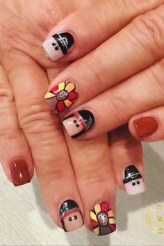 Get inspired with these fun and festive Thanksgiving nail designs! From pumpkins and plaid to cute turkeys and fall icons, these creative manicure ideas are perfect for celebrating the holiday season in style. Thanksgiving Nail Art, Thanksgiving Nail Designs, Thanksgiving Nail Ideas, Thanksgiving Nails, Thanksgivings Nails, Thanksgiving Nail Thanksgiving Toes Nails, Turkey Feather Nails, Thanksgiving Food Nails, Thanksgiving Disney Nails, Thanksgiving Acrylic Nail Designs, Turkey Nails Designs Holiday, Turkey Nail Designs, Turkey Nails Designs