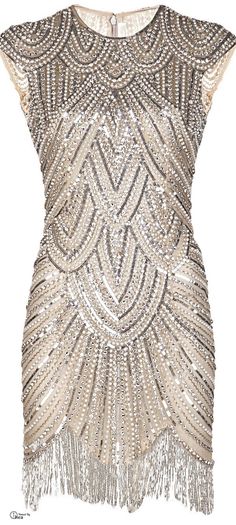 Vintage Bergdorf Goodman Bugle Beaded Cocktail Dress by Vigan, $215.00 Eve Fashion, 1920s Flapper Dress, Beaded Cocktail Dress, Naeem Khan, Eve Dresses, Fringe Dress, Vestidos Vintage, 1920s Fashion, Moda Vintage