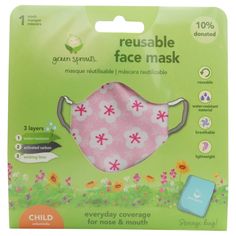 The Green Sprouts Pink Blossoms Reusable Child Face Mask is designed to provide a comfortable and secure fit for children. The adorable pink blossoms design adds a touch of fun and style to the mask, making it more appealing for kids to wear. This reusable mask is easy to clean and can be used multiple times, making it a practical and eco-friendly choice for parents. Keep your child protected and stylish with the Green Sprouts Pink Blossoms Reusable Child Face Mask. Blossom Design, Pink Blossom, Fabric Tape, The Mask, Mask Making, Easy Peasy, Medical Supplies, Toddler Outfits, Sprouts