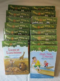 six books about lions at lunchtime by mary pope o'connor and markie house