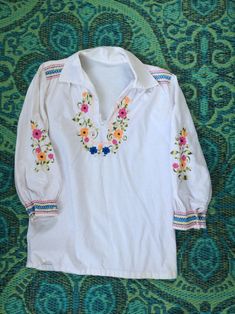 Vintage 60s Embroidered Tunic Top No tags Please refer to pictures for measurements Shirt is beautiful on, has super light hardly noticeable stains. Please look at pictures. I ship priority shipping next business morning, for Free:) Thanks for supporting my small business during these strange times☀️🌸🦋 Vintage Kimono Jacket, Cotton Tunic Tops, Embroidered Tunic Dress, Buy Clothes Online, Embroidered Tunic Top, Vintage Leather Jacket, Embroidered Tunic, Plaid Dress, Blouse Vintage