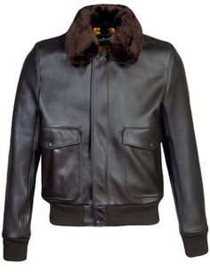 Leather Jackets for Men - Schott NYC Aero Leather Jacket, Leather Flight Jacket, Mens Black Jacket, Black Aviators, Aviator Jackets, Custom Jacket, Biker Leather, Flight Jacket, Denim Jacket Men