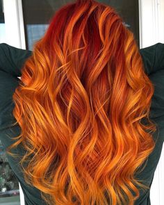 Copper Hair Ideas, Bright Copper Hair, Orange Ombre Hair, Joico Color Intensity, Red Hair Brown Eyes, Cowboy Copper Hair, Root Melt, Hair Formula