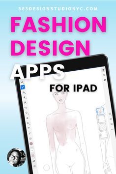 the cover of fashion design apps for ipad, with an image of a woman's torso