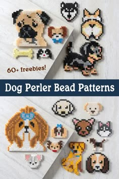 dog perler bead patterns with text overlay