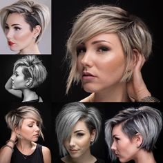 Clips Hairstyles, Silver Blonde Hair, Mom Hairstyles, Short Hair Color, Mullet Hairstyle, Short Hair Haircuts, Short Bob Hairstyles