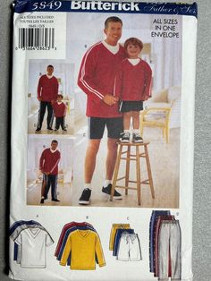 an adult and child's pullover sweater pattern