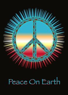 a peace sign with the words peace on earth