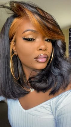 Bday Hair, Natural Girl, Color Wigs, Vanity Art, Hairstyles 2024, Remy Human Hair Wigs, Pretty Females, Color Play, Hair Crush