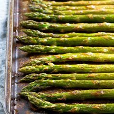 the asparagus are ready to be cooked in the oven