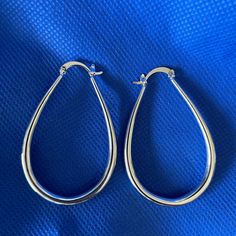 New Large Silver Tone Teardrop Pierced Earrings New In Package, Never Worn. They Measure About 2” Long, And1.5” At The Widest Part Classic Hypoallergenic Teardrop Hoop Earrings, Hypoallergenic Teardrop Hoop Earrings For Formal Occasions, Hypoallergenic Teardrop Hoop Earrings For Formal Events, Pierced Earrings, Earrings Color, Earings Piercings, Silver Tone, Jewelry Earrings, Women Jewelry