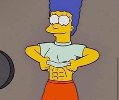 the simpsons character is standing with his hands on his hips