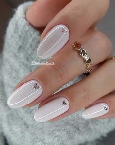 Nails Bridesmaid, Romantic Nails, Nails Square, Pretty Nail Art Designs, Nails Wedding, Almond Shape, White Nail, Pretty Nail Art