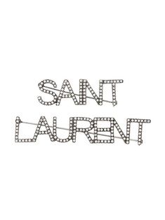 8368 SAINT LAURENT BROCHE SAINT LAURENT 1 75%BRAS Crystal Logo, Black Friday Promotions, Engraved Logo, Metal Pins, Crystal Embellishment, New Sign, Letter Logo, Favorite Dress, Tom Ford