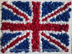 the british flag is made out of yarn