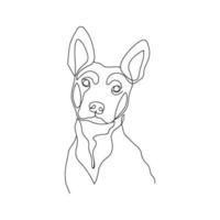 a drawing of a dog's face on a white background