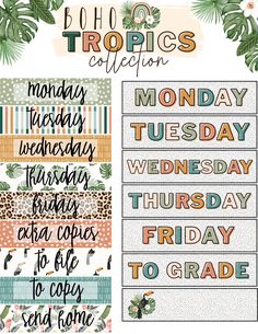 the tropical days planner stickers