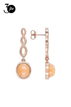 Timna Jewelry Collection��� 11x9mm  Oval Peach Moonstone Copper Dangle Earrings. Measures Approximately 1.48"L x 0.45"W. Push Backs. Polish Cloth Included With Purchase. Peach Moonstone, Moonstone, Jewelry Collection, Dangle Earrings, Copper