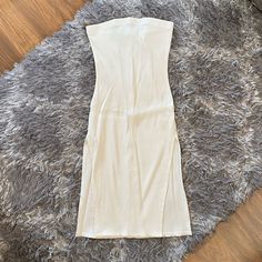 Very Sexy Lwd! Nwt, Never Worn. High Slits On Both Sides. Independent Brand Purchased From Fashion Nova Little White Dresses, Fashion Nova, Strapless Dress, White Dress, Colorful Dresses, Womens Dresses, White, Dresses, Women Shopping