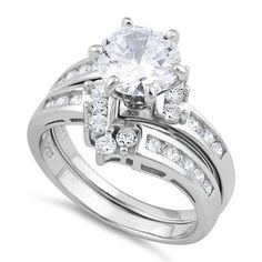 Sterling Silver Rings | Silver Jewelry 70% Below Retail – Page 6 – Dreamland Jewelry Cz Rings Engagement, Engagement Sets, Boot Jewelry, Stone Setting, Silver Jewelry Rings, Cz Ring, 2 Carat, High Jewelry, Cz Stone