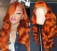 PRICES MAY VARY. 【Wigs Material】: 13x4 Orange Ginger Lace Front Wigs Human Hair Body Wave, Selected 100% Unprocessed Brazilian Virgin Human Hair, Soft And Healthy. 【Eteenana Hair Advantage】：Lace Front Wigs Human Hair Colored, Natural Hairline With Baby Hair, Invisible Lace And Breathable Cap. Can Be Straightened, Curled, Bleached, Dyed, Permed, Durable, More Styling Can Be Done, Reusable And Styled. 【Wigs Quality】: 180% Density Human Hair Wigs Full And Thick, No Smell, No Tangles, No Shedding, N Ginger Lace Front Wigs, Burnt Orange Hair, Human Hair Color, Hair Volume, Lace Front Wigs Human Hair, Baby Hairs, High Ponytail, Wigs Human Hair, Colored Wigs