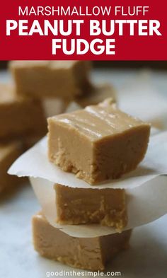 Smooth and creamy peanut butter fudge with fluff. Marshmellow Fluff Fudge, Fluff Peanut Butter Fudge, Peanut Butter Fudge With Fluff, Easter Desserts For A Crowd, Marshmallow Fluff Peanut Butter, Peanut Butter Marshmallow Fudge, Old Fashioned Peanut Butter Fudge, Peanut Butter Fudge Bars, Recipes Using Marshmallows