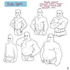 Cute Family Reference Drawing Poses, Drawing Dnd Characters, Dad Body Reference, Body Type Drawing, Male Anatomy, Draw Cartoon, Different Poses, Poses References