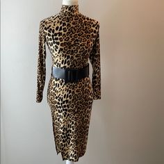 New Never Worn Fashion Nova Leopard Print Dress. Will Look Good On You Brown Bodycon Midi Dress For Fall, Chic Leopard Print Dresses For Winter, Fitted Leopard Print Midi Dress With Long Sleeves, Fitted Leopard Print Long Sleeve Midi Dress, Fall Fitted Brown Midi Dress, Fitted Long Sleeve Leopard Print Midi Dress, Fitted Brown Midi Dress For Fall, Leopard Print Bodycon Dress For Fall, Fall Leopard Print Knee-length Midi Dress