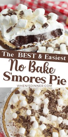 no bake s'mores pie is the best and easy to make dessert