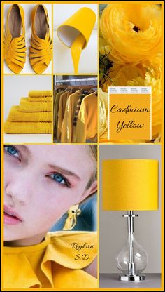 a collage of yellow and grey colors