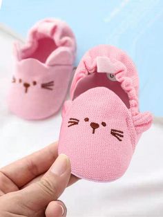 1 Pair Baby Cartoon Cat Sock Shoes Newborn Baby Soft Bottom Non-Slip Toddler Shoes Sock 0-12 Months Pink    Polyester Animal  Slight Stretch,Medium Stretch All Baby & Kids' Socks & Tights, size features are:Bust: ,Length: ,Sleeve Length: Baby Letters, Rabbit Decor, Cat Socks, Baby Cartoon, Bear Design, Baby Socks, Kids Socks, Baby Winter, Baby Boy Newborn