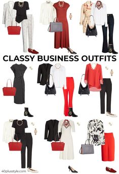 Professional Outfits Women Over 40 Business Attire, Notary Outfit, Classic Business Attire Women, Office Outfits Women Over 40, Executive Women Outfits, February Work Outfits, Business Work Outfits Women, Semi Professional Outfits Women, Business Conference Outfits Women