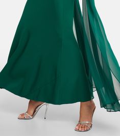 Crepe Maxi Dress For Gala, Formal Floor-length Crepe Dresses, Elegant Evening Crepe Maxi Dress, Elegant Crepe Maxi Dress For Evening, Elegant Crepe Maxi Dress, Floor-length Crepe Maxi Dress For Party, Chiffon Floor-length Formal Gown, Chiffon Floor-length Gown For Formal Events, Formal Crepe Maxi Dress Floor-length