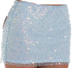 Party Blue Lined Skort, Blue Lined Skort For Party, Fitted Light Blue Bottoms For Party, Elegant Light Blue Bottoms For Party, Elegant Light Blue Party Bottoms, Light Blue Party Skirt, Blue Fitted Sequin Skirt, Fitted Blue Sequin Skirt, Party Lined Skirt In Light Blue