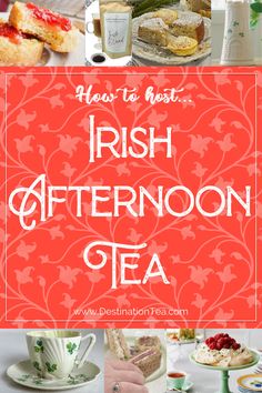 the irish afternoon tea is served in different dishes