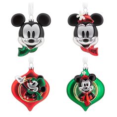 mickey mouse christmas ornament set of 3 - multicolored by disney world