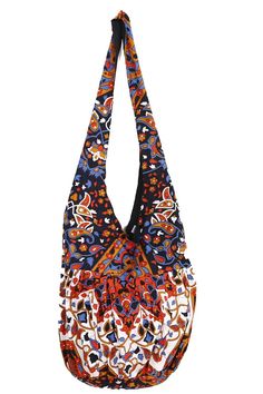 "Our Sunshine Joy zippered top hobo bags are perfect for the person on the go. Great for trips to the beach, camping, festival-going, picnics, and more * These high quality totes feature a nice sturdy YKK zipper and two secret pockets on the inside of the bag. * Hobo bag measures approximately 16\"W x 16\"H with a fixed 20\" strap drop. PLEASE NOTE: Our bags are handmade so exact measurements vary from bag to bag. * 100% cotton * Made in India. * Modern Artists, Old School Production. Sunshine J Summer Hippie Hobo Bag For Daily Use, Hippie Summer Hobo Bag For Daily Use, Hippie Hobo Bag For Daily Summer Use, Summer Festival Hobo Shoulder Bag, Summer Hippie Hobo Bag For Everyday Use, Summer Hippie Shoulder Bag For Travel, Hippie Summer Travel Shoulder Bag, Hippie Shoulder Bag For Summer Travel, Bohemian Hobo Beach Bag For Travel