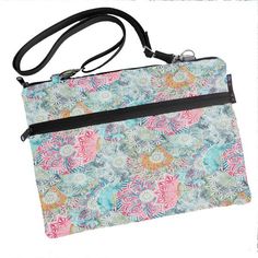 an image of a purse with flowers on it