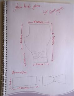 a notebook with instructions on how to make a bow tie for someone's waist