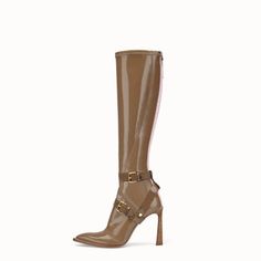 Fendi Boots, Boots Code, Soft Skirt, Heel Boots For Women, Luxury Boots, Boots Woman, Zippers Fashion, Black Flats Shoes, Pointed Toe Boots