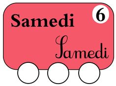 a pink sign that says samedi 6