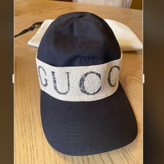 Authentic Gucci Headband Hat, Size Large, Brand New, Never Worn, That Hat Got Lost In My Huge Closet, The Hat Is Universal. Designer Adjustable Baseball Cap With Short Brim, Designer Baseball Cap With Adjustable Short Brim, Designer Baseball Cap With Short Brim, Luxury Black Adjustable Hats, Designer Adjustable Black Baseball Cap, Designer White Visor Baseball Cap, Luxury White Visor Hat, Luxury White Baseball Cap, Designer Adjustable Visor Hat